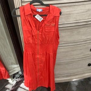 NWT sleeveless coral dress
